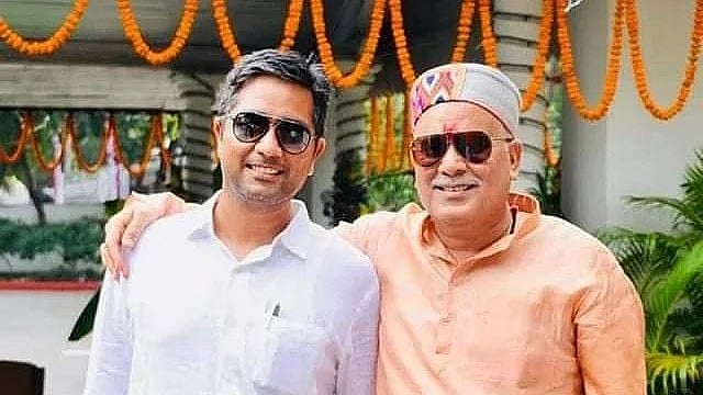 X : Chaitanya(L) son of Bhupesh Baghel(R) 