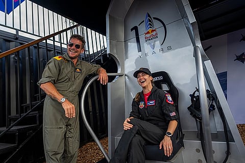 Felix Baumgartner and Melanie "MACH" Kluesner