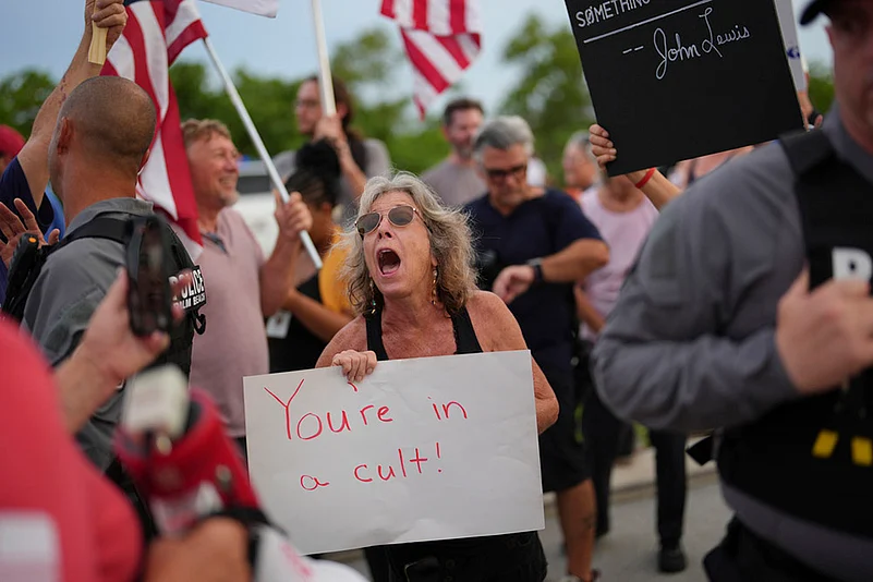 Good Trouble Protests Against Trump Being Held Across United States_Mar-a-Lago estate