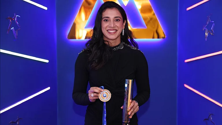India cricketer Smriti Mandhana during the Naman Awards 2025. - Photo: X | Smriti Mandhana