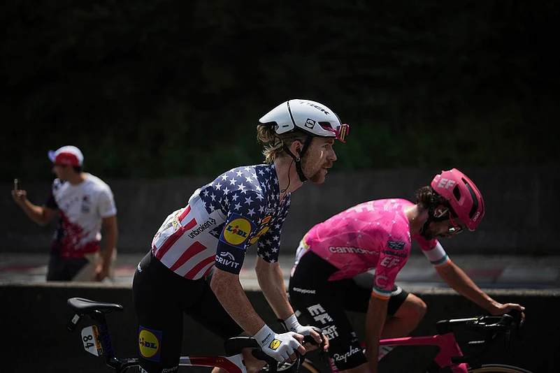 Tenth stage of the Tour de France cycling race 2025_Quinn Simmons of the U.S.