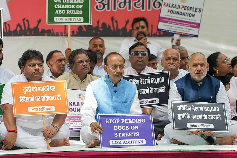 Protest against stray dog menace
