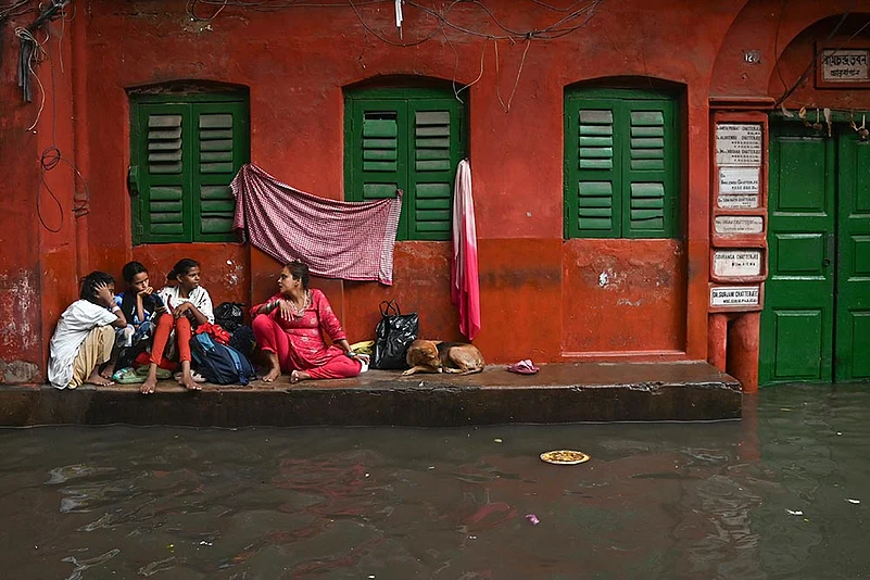 Waterlogging after rain in Kolkata