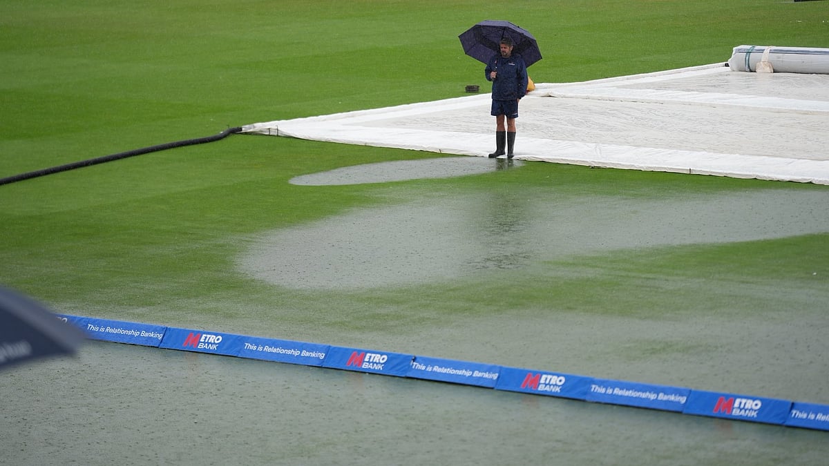 X/Lord's Cricket Ground : India Women Vs England Women, 2nd ODI: Lord's is rain-soaked ahead of the scheduled start of the match.