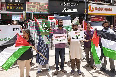 Pro-Palestinians demonstration in Delhi