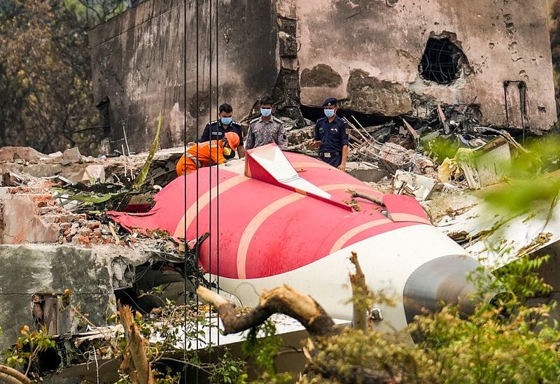 PTI : Visual from the Air India crash site in Ahmedabad