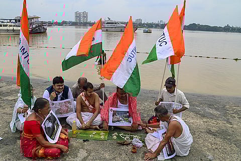 INTUC protest against WB govt