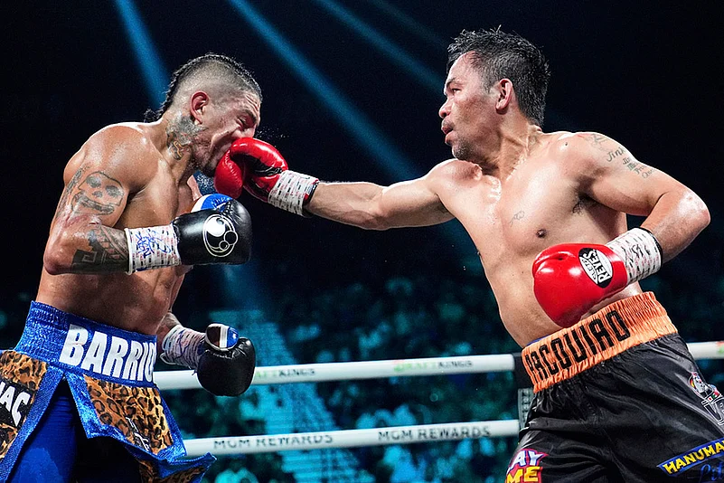 Welterweight title boxing Mario Barrios vs Manny Pacquiao Boxing photo: 4