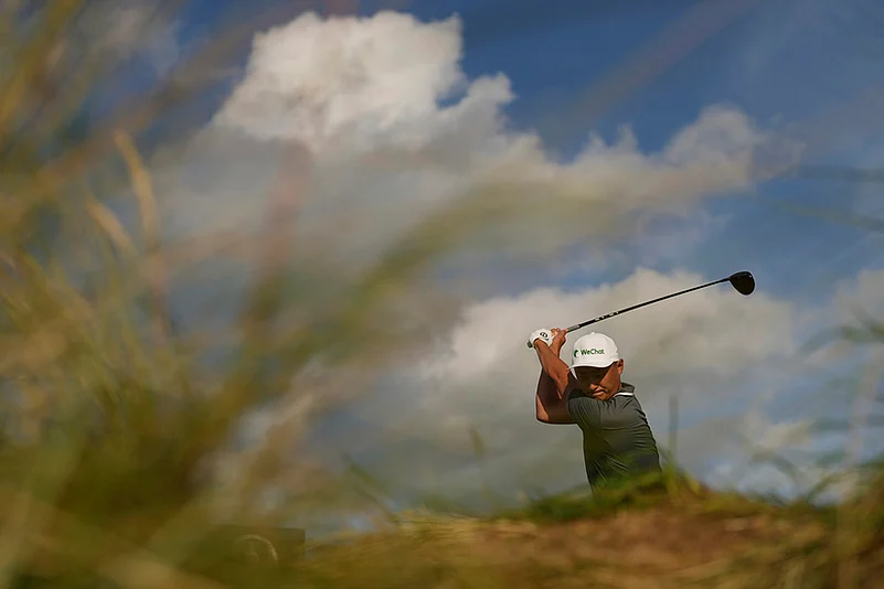 British Open golf championship Third round at the Royal Portrush Golf Club_Li Haotong of China