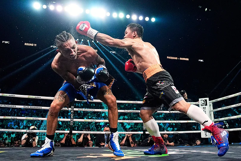 Welterweight title boxing Mario Barrios vs Manny Pacquiao Boxing photo: 5