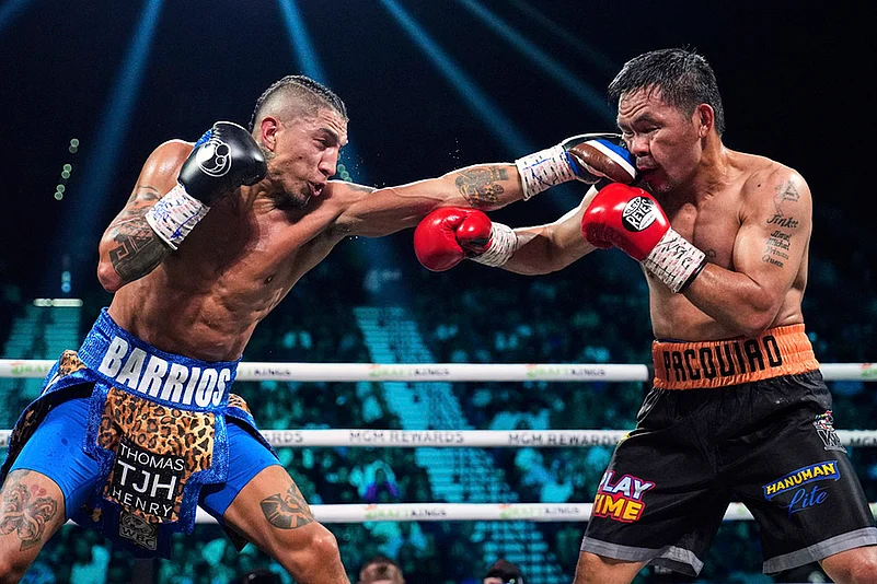 Welterweight title boxing Mario Barrios vs Manny Pacquiao Boxing photo: 3