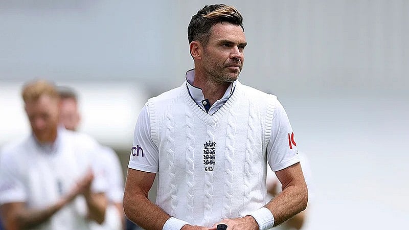 Steven Paston/PA via AP : James Anderson retired in 2024 with 704 Test wickets from 188 matches.