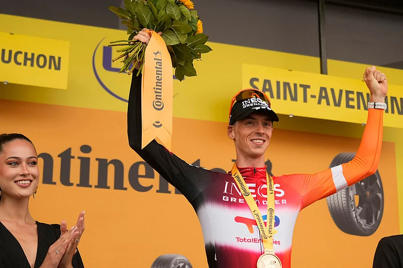 Tour de France cycling race Fourteenth stage photos: Netherlands Thymen Arensman