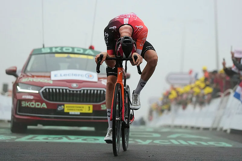 Tour de France cycling race Fourteenth stage photos: Stage winner Netherlands Thymen Arensman