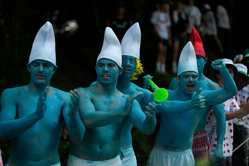 Tour de France cycling race Fifteenth stage photos: Five smurfs