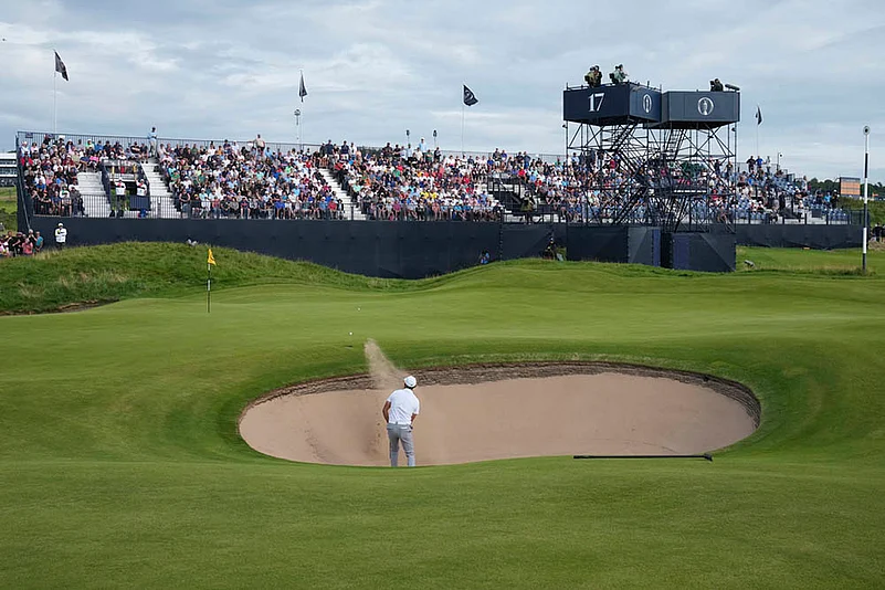 British Open golf championship Final round at Royal Portrush Golf Club_Li Haotong of China