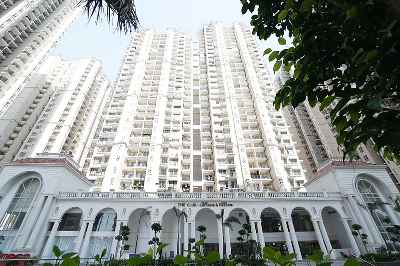 White high-rise buildings