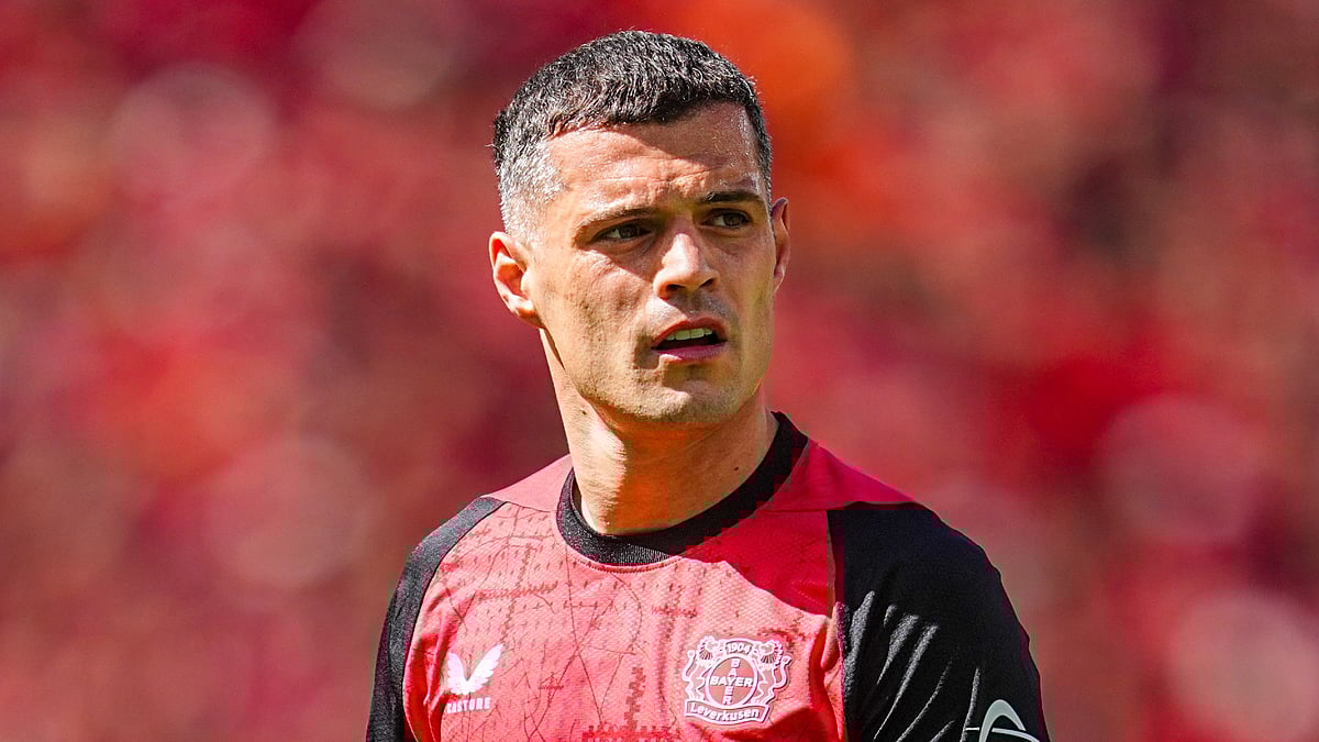 File : Granit Xhaka in action for Bayer Leverkusen.