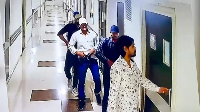 Screengrab from the hospitals CCTV camera