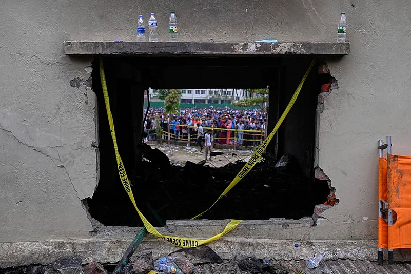 Bangladesh Students Protest After Air Force Jet Crash in Dhaka
