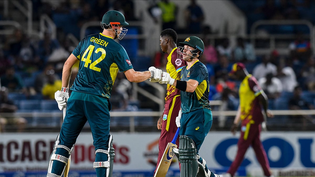 Photo: X | Cricket Australia : Australian cricketers Josh Inglis and Cameron Green during 2nd T20I match against West Indies in Jamaica.