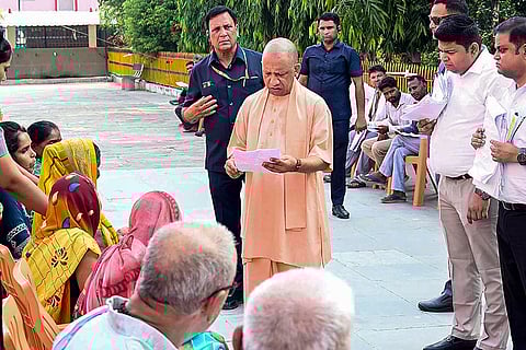 Yogi Adityanath during 'Janata Darshan'
