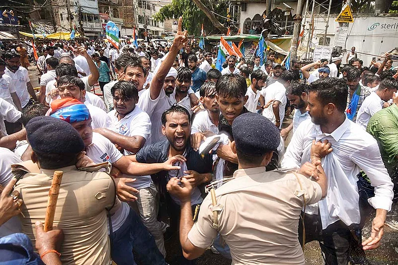 NSUI protest in Patna