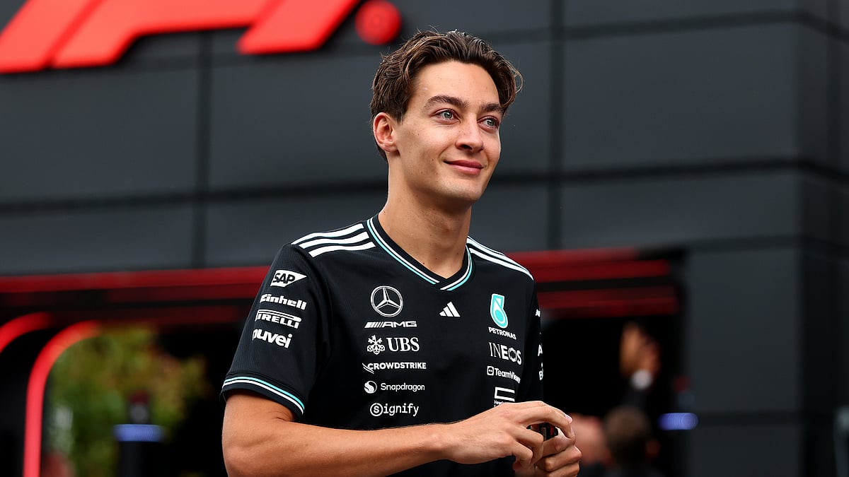 Mercedes' George Russell.