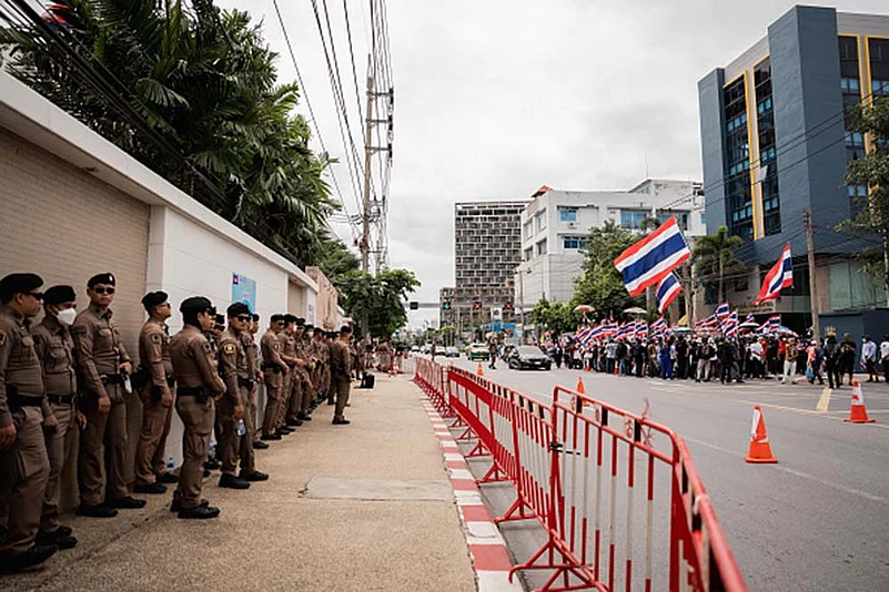 thailand-cambodia border conflict_Protest in front of Cambodia Embassy in Bangkok
