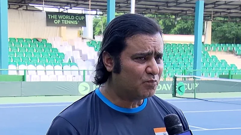 Rohit Rajpal India Davis Cup 2023 Doordarshan Screengrab