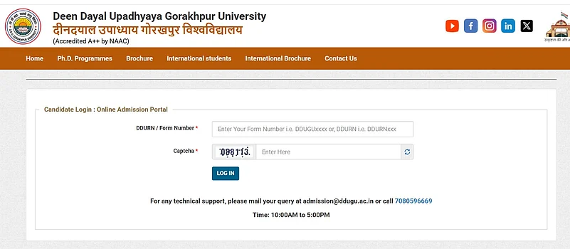 DDU Gorakhpur University Counselling 2025