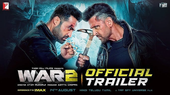 YouTube/YRF : Hrithik Roshan and Jr NTR starrer War 2 trailer out 