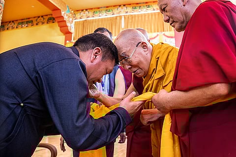 Pema Khandu with Dalai Lama