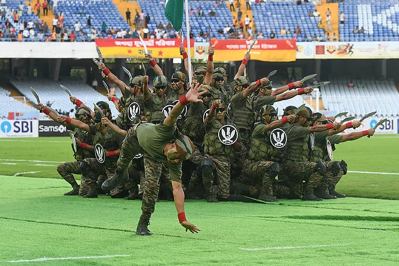 Durand Cup Football 2025 Opening Ceremony photos_5 Gorkha Rifles members
