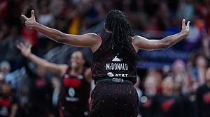 Indiana Fever's Aari McDonald.