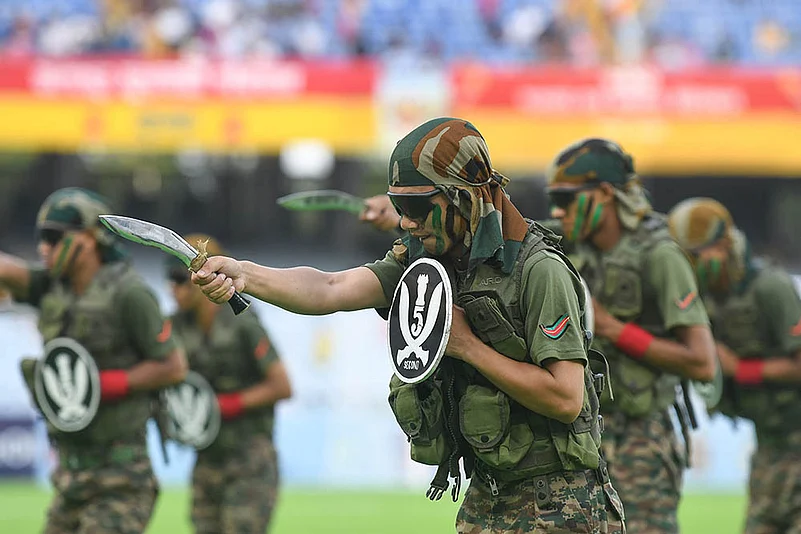 Durand Cup Football 2025 Opening Ceremony photos_5 Gorkha Rifles members
