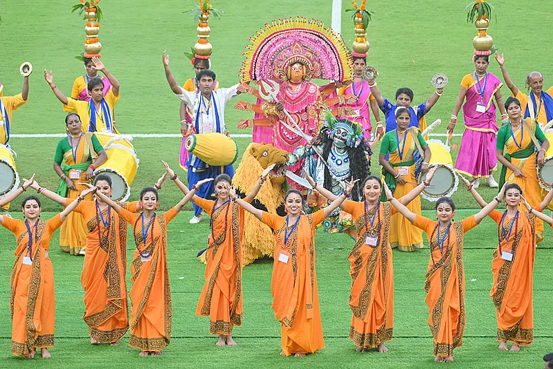 Durand Cup Football 2025 Opening Ceremony photos_traditional dance routine of Goddess Durga