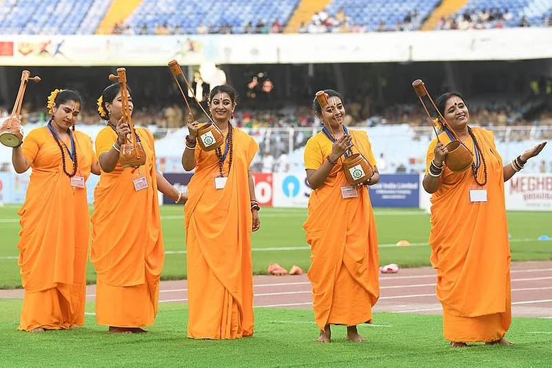 Durand Cup Football 2025 Opening Ceremony photos_Dancers perform a traditional Baul song