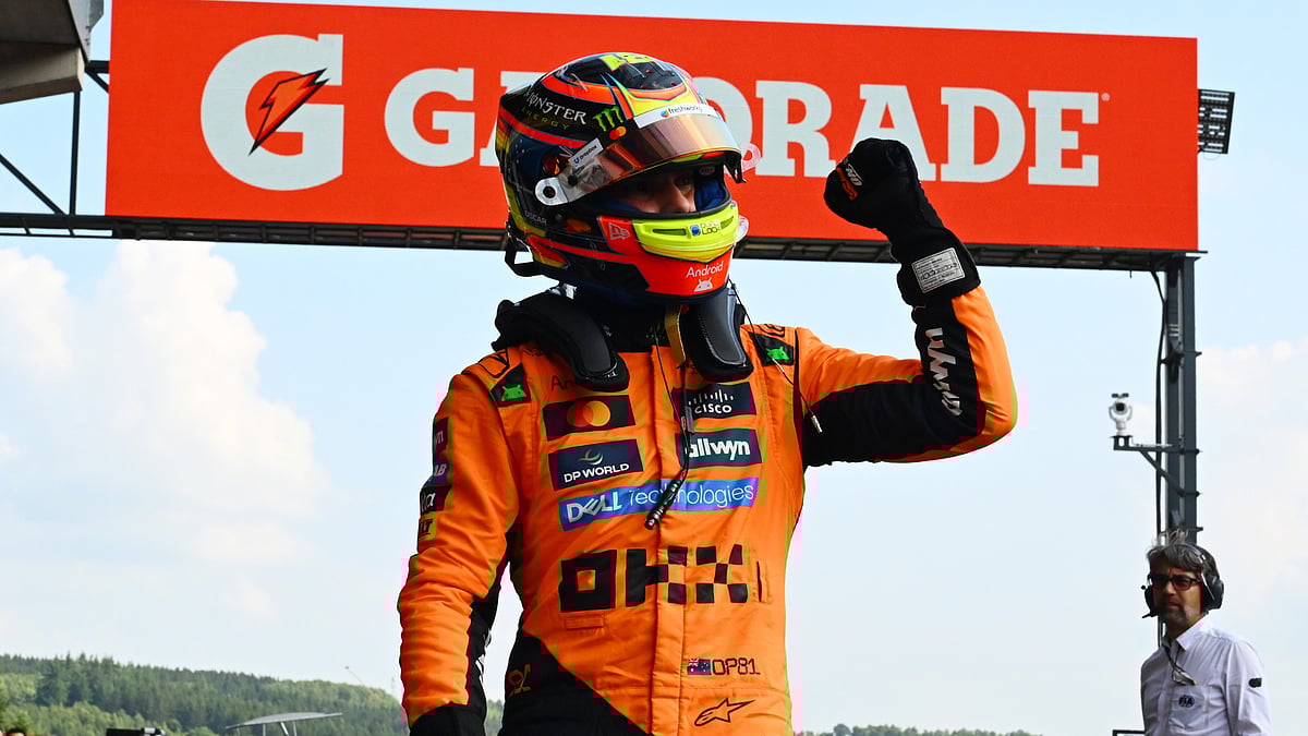 Oscar Piastri took the sprint pole at the Belgian Grand Prix