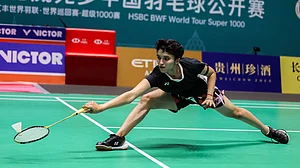 | Photo: X/BAI_Media : Unnati Hooda Vs Neslihan Arın Highlights, Syed Modi International 2025 Semi-Final: Unnati Hooda in action.