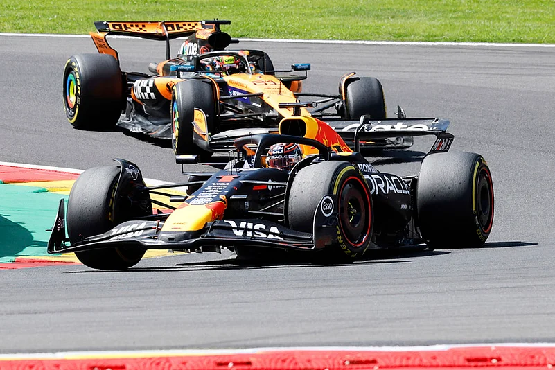 Belgium Formula One Grand Prix Auto Racing 2025 F1 GP Sprint Race_Red Bull driver Max Verstappen
