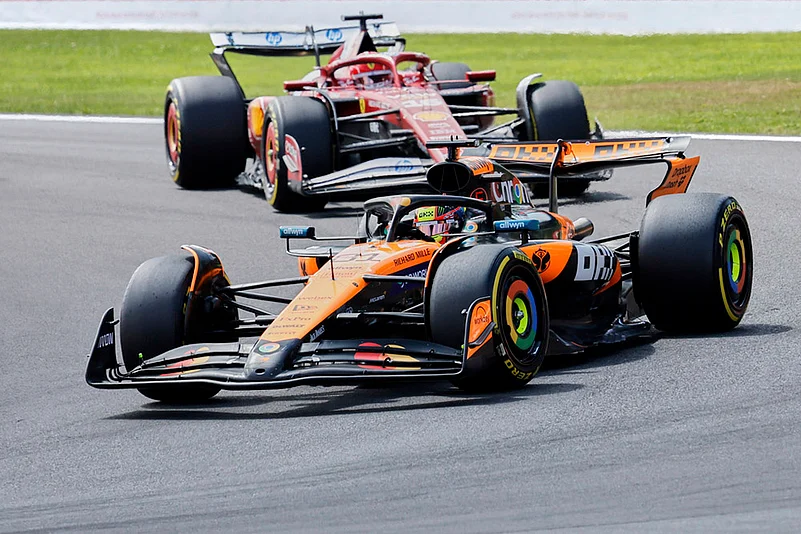 Belgium Formula One Grand Prix Auto Racing 2025 F1 GP Sprint Race_McLaren driver Oscar Piastri