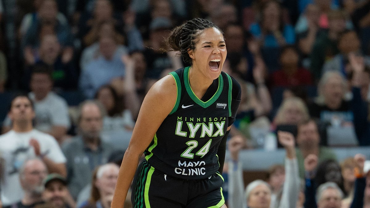 Minnesota Lynx's Napheesa Collier in match against Las Vegas Aces.