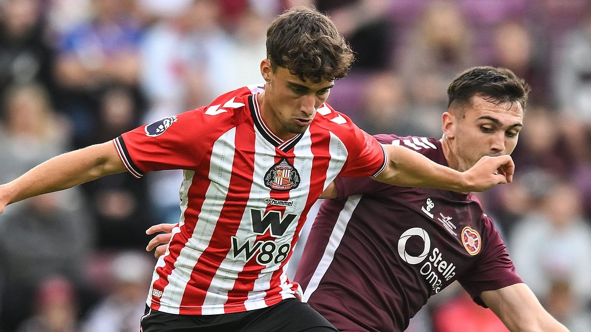 | Photo: X/SunderlandAFC : Sunderland in action against Hearts in a pre-season friendly match.