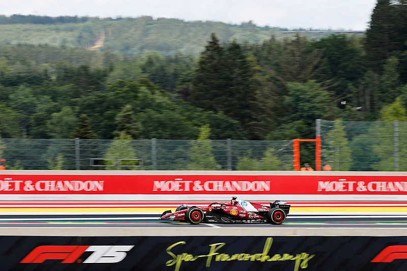 F1 GP 2025 Belgian Formula One Grand Prix auto racing photos: Ferrari driver Charles Leclerc