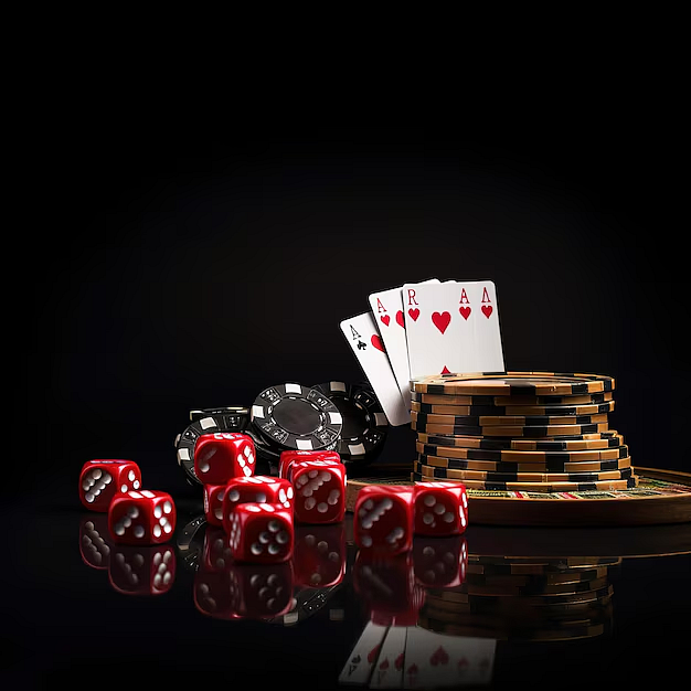 Some Dice, Poker Chips, and Cards