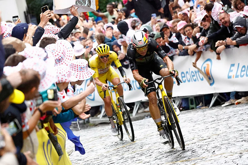 Tour De France 2025 cycling race Last stage photos: Slovenias Tadej Pogacar, Wout van Aert