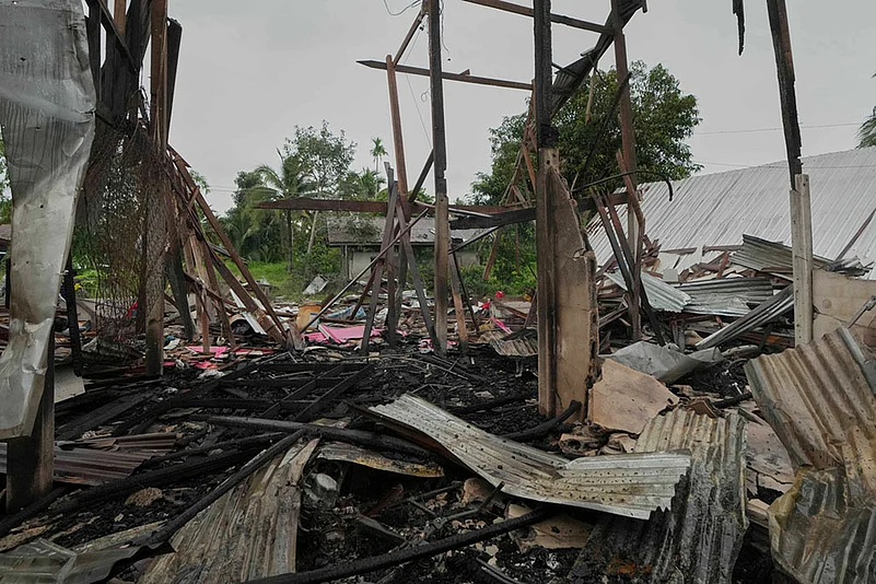 Thailand-Cambodia border conflict_damaged house in thailand
