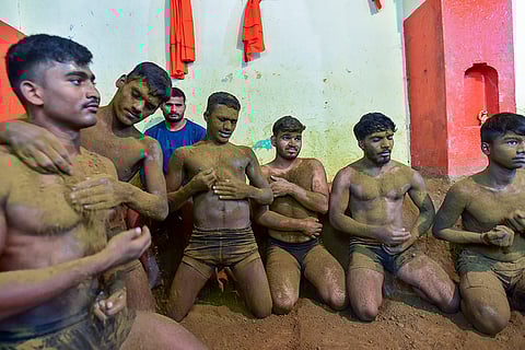 Wrestling contest in Prayagraj