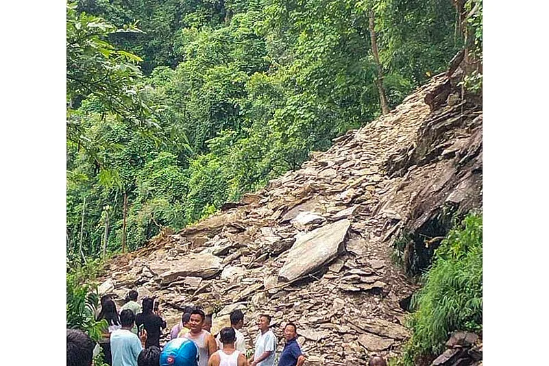 Landslide in WBs Kalimpong